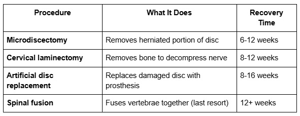 Common Surgical Options
