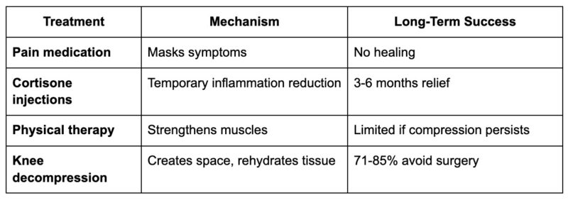 Decompression vs other treatments